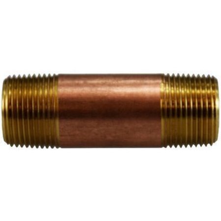 Midland Metal 34 X 12 RED BRASS NIPPLE 40096